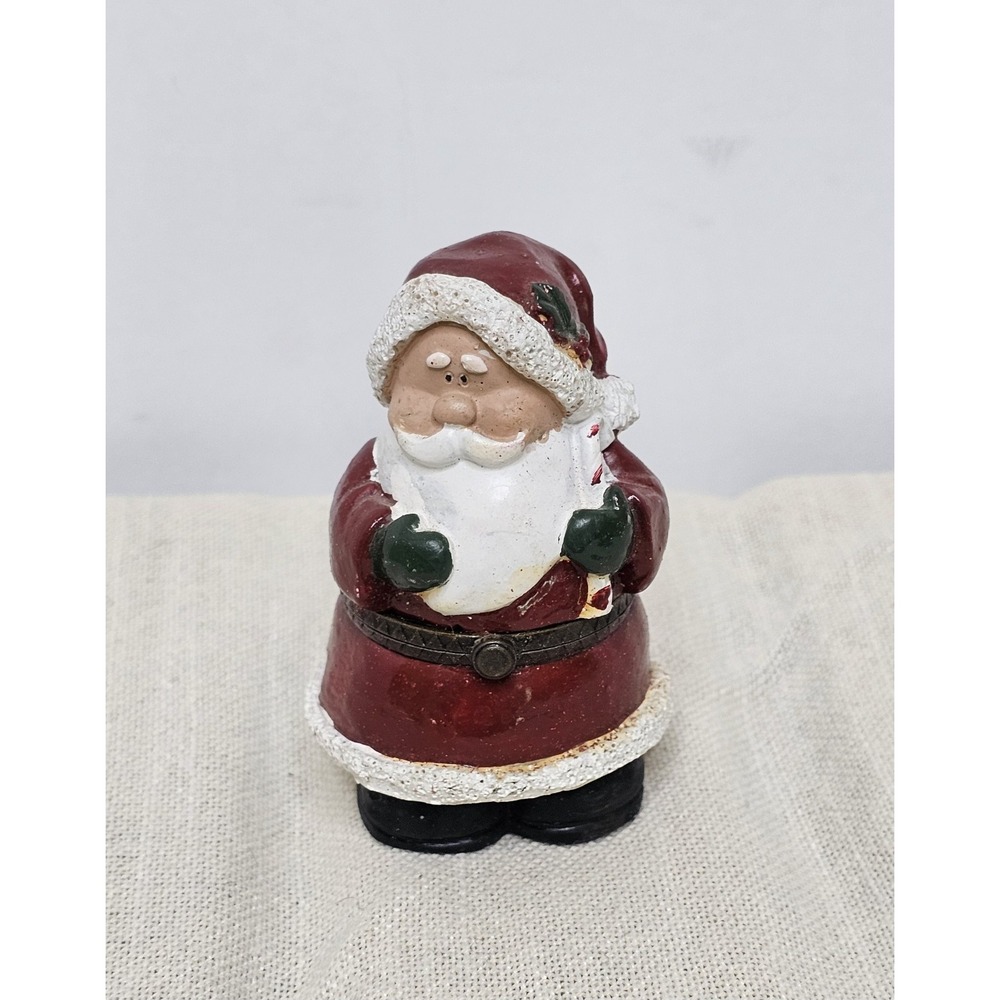 Christmas Santa 3"x2" Hinged Trinket Box